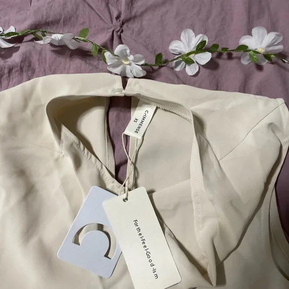 SOLD! Gorgeous Commense Cream Mandarin Collar Blouse So Soft & Sweet - Picture 9 of 9